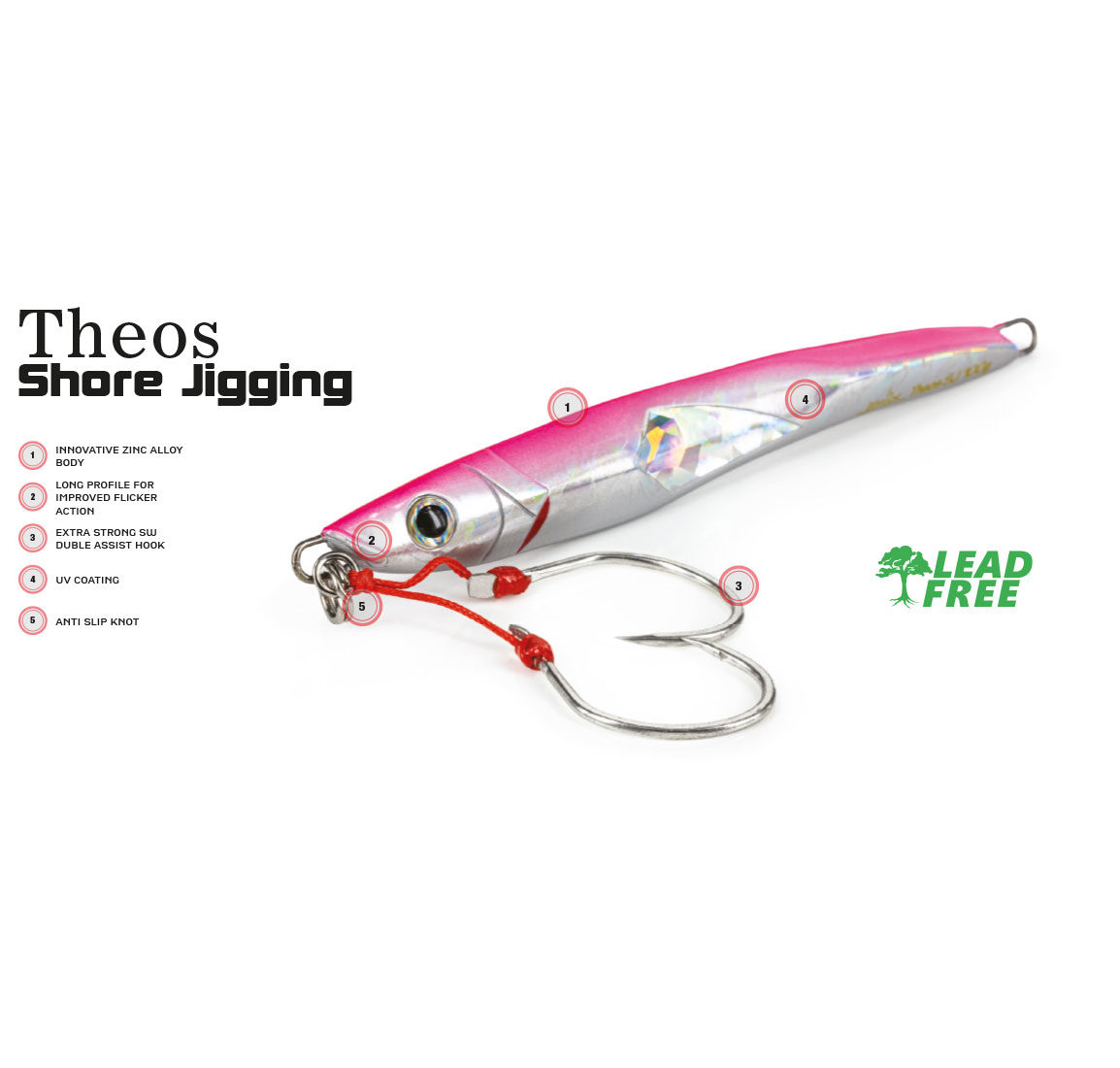 Molix Theos shore jig lead  free 60gr