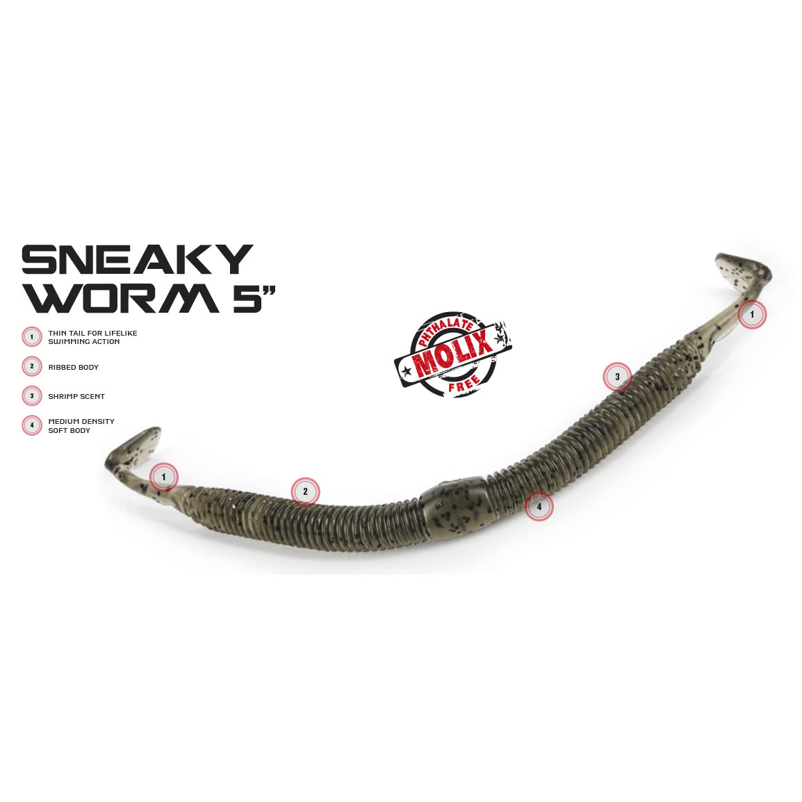 Molix Sneaky worm 5"