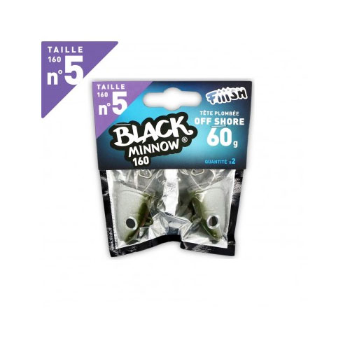 Fiiish Black Minnow Head 60gr Blue 2pz