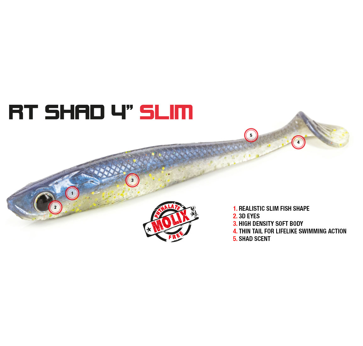 Molix Rt shad slim 4"