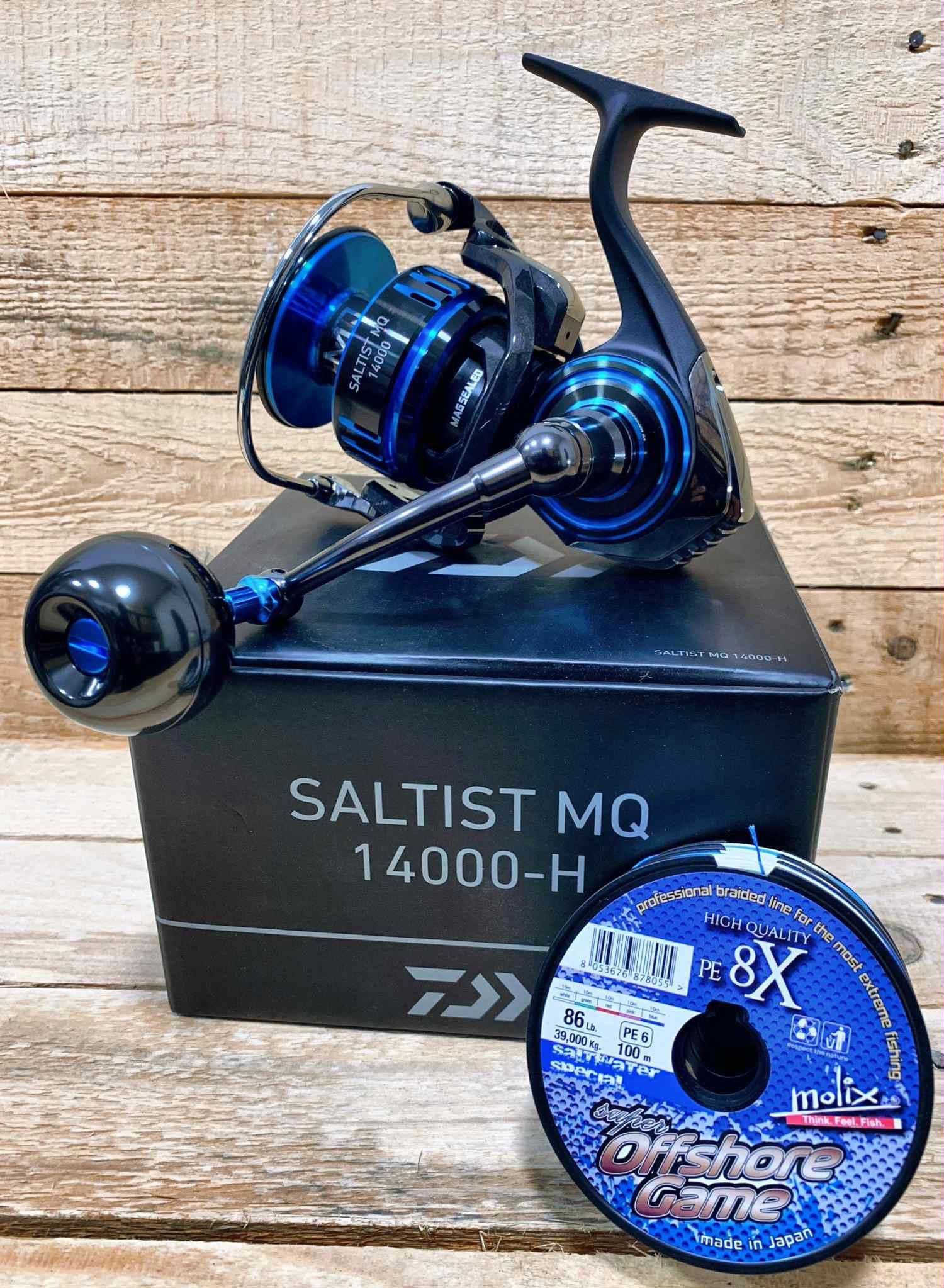 Daiwa Saltist 14000h + 300 mt Braid ygk 90lbs